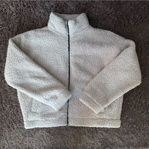 American eagle cropped teddy jacket - W size L